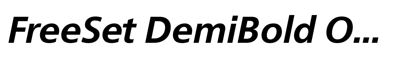 FreeSet DemiBold Oblique